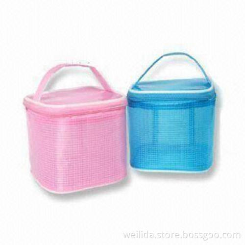 11 x 11 x 6cm Cosmetic Cases, Made of PVC Material with Mesh